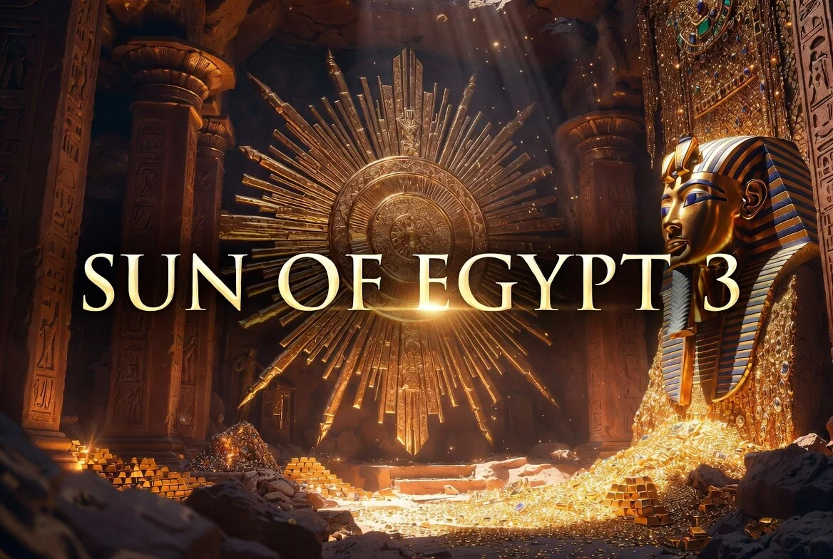 Sun of Egypt 3 slot — главные барабаны с символами Hold and Win